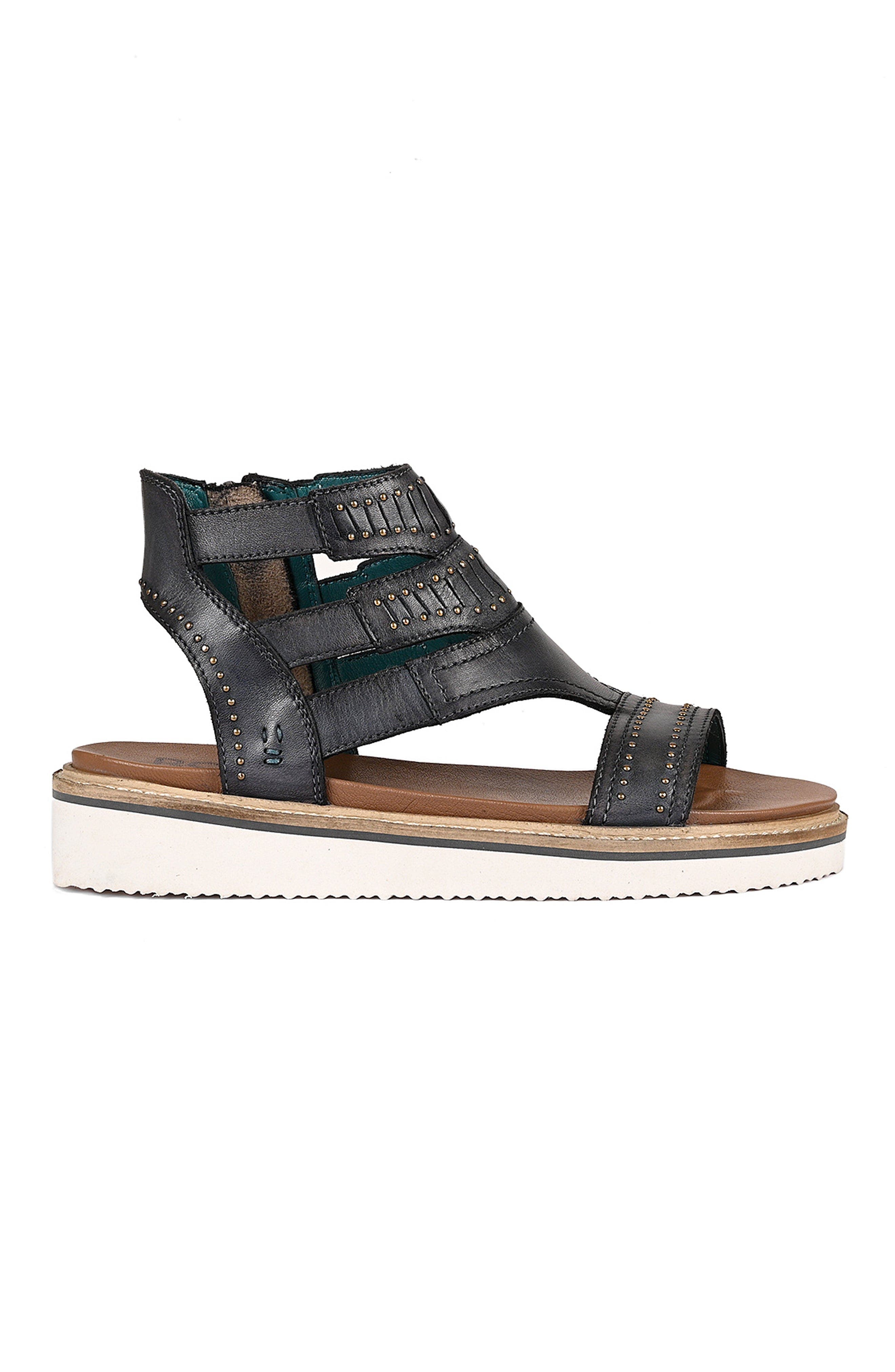 ROAN Carlita II Sandal, Alternate, color, Black Distressed