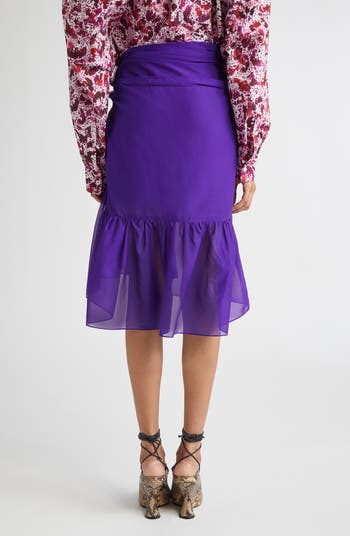 スカート Dries Van Noten Nylon Skirt With Ruffles DRIES VAN NOTEN Ruffled cotton midi skirt | NET-A-PORTER