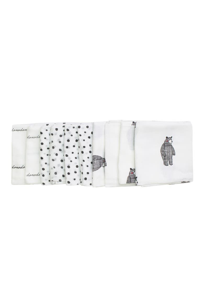 Hooded Towel & Muslin Cloth Set, Alternate, color, BIG BEAR
