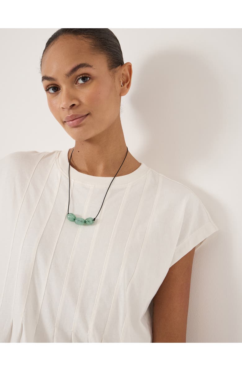 Hush Ellery Pleat Release T-Shirt, Alternate, color, Ecru White