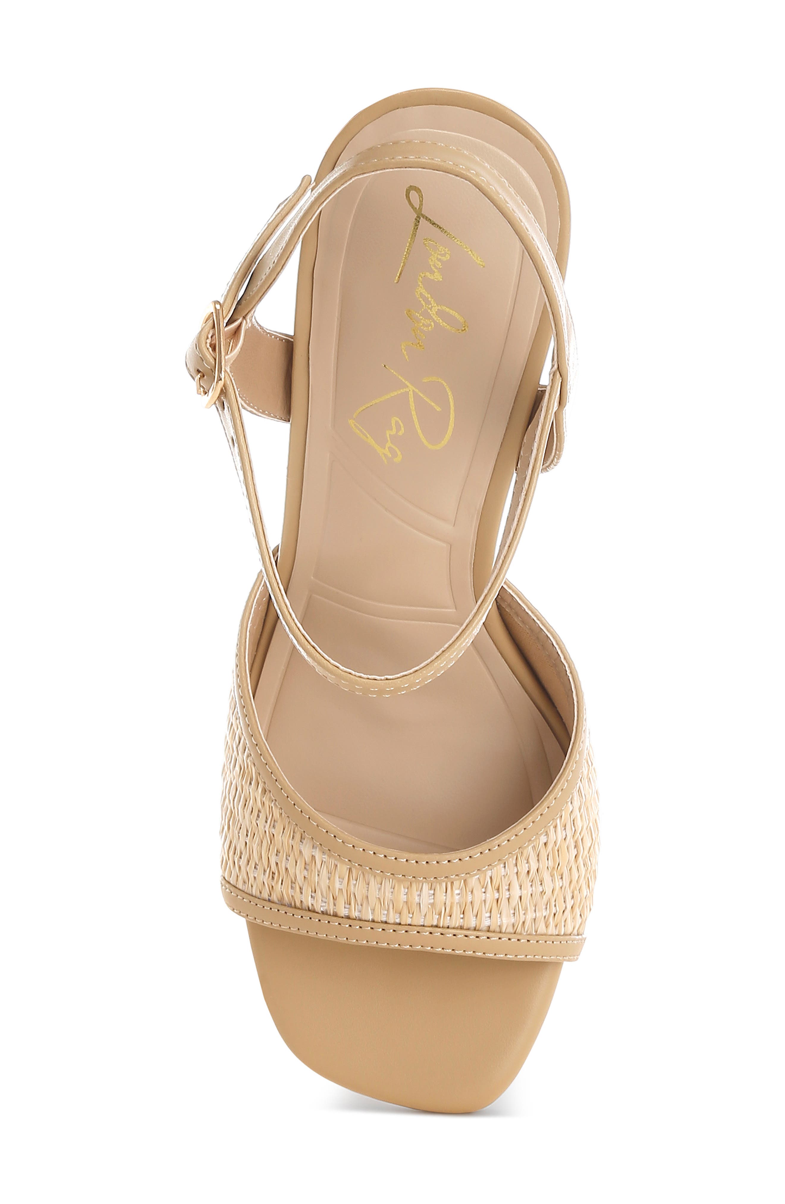 LONDON RAG Vilasta Raffia Stiletto Sandal, Alternate, color, Beige