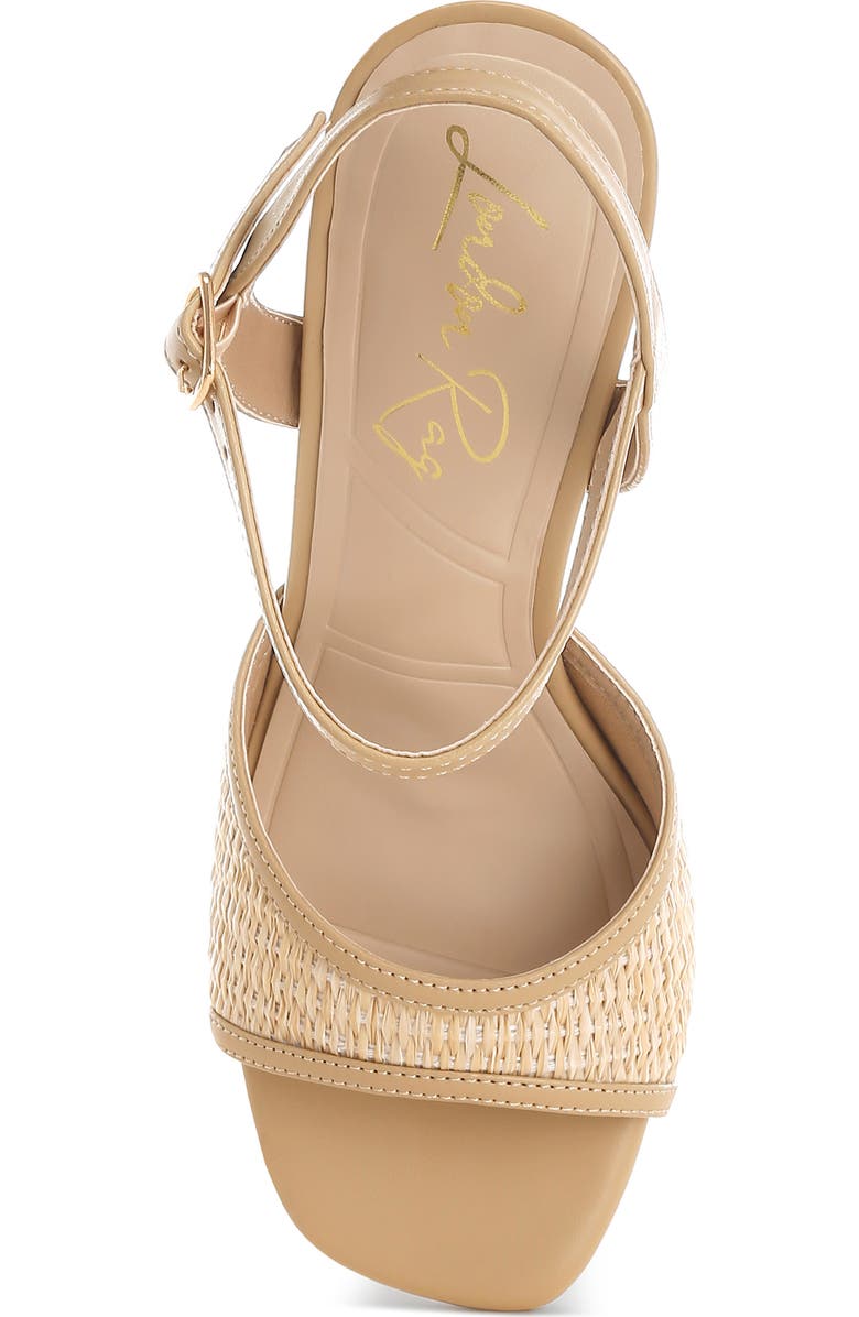 LONDON RAG Vilasta Raffia Stiletto Sandal, Alternate, color, Beige