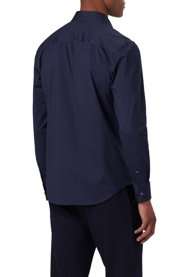 James OoohCotton® Dot Button-Up Shirt, Alternate, color, NAVY