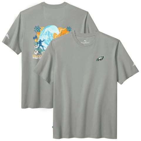 Men's Tommy Bahama  Gray Philadelphia Eagles Huddle & Hang Tens T-Shirt