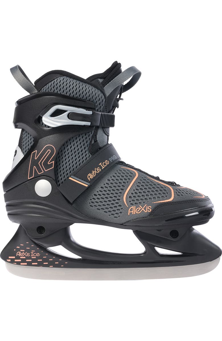K2 Alexis Ice Pro Womens Ice Skates, Alternate, color, Gray/Peach