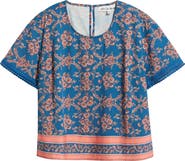 CITY BLUES Floral Woven Top