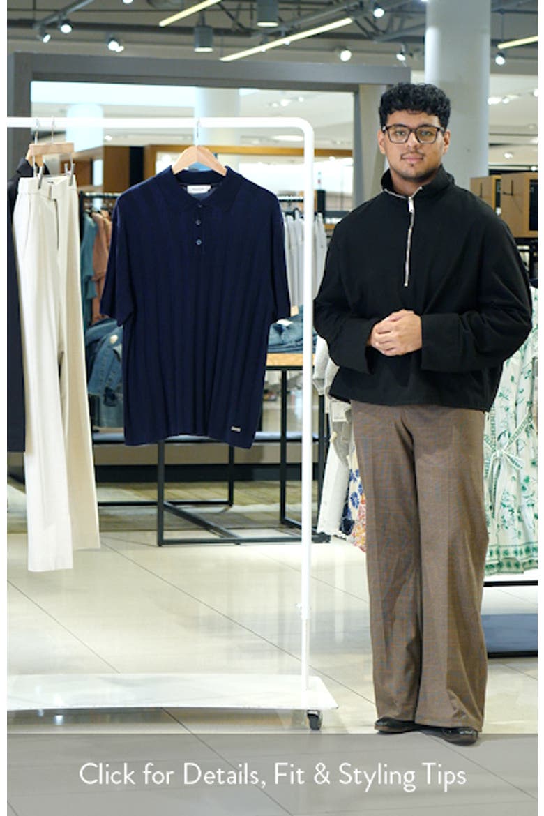 Textured Stripe Polo Sweater video