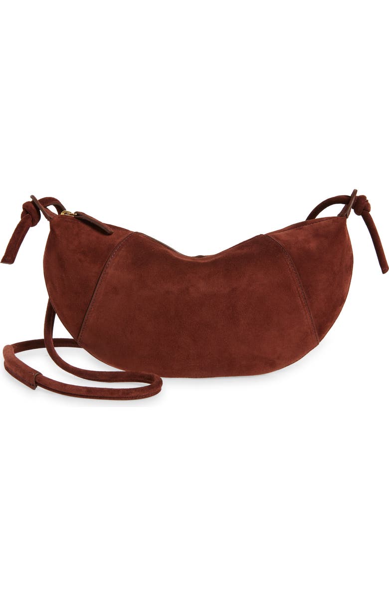 Mansur Gavriel Mini Fortuna Leather Crossbody Bag, Main, color, Chocolate