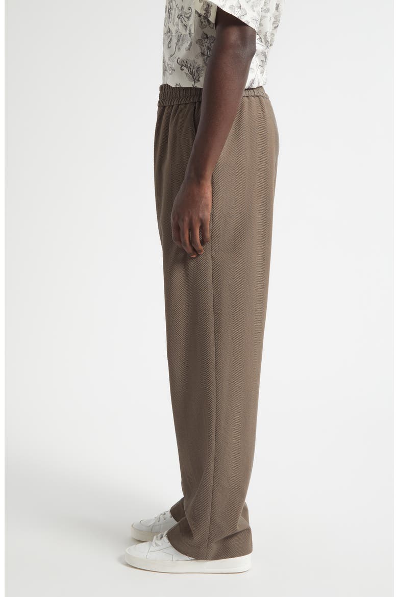 Journey Virgin Wool Blend Herringbone Wide Leg Pants, Alternate, color, STONE GRAY