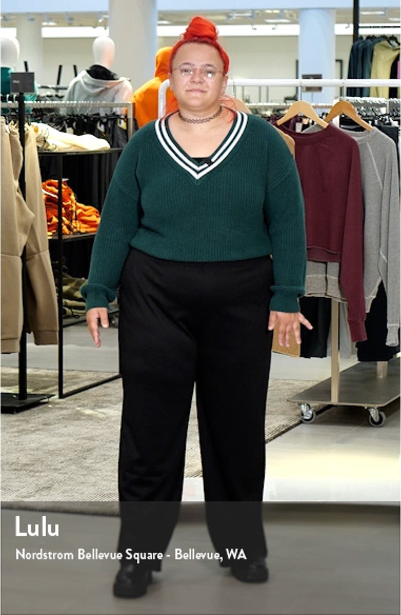 Drapey Ponte Ankle Wide Leg Pants, sales video thumbnail