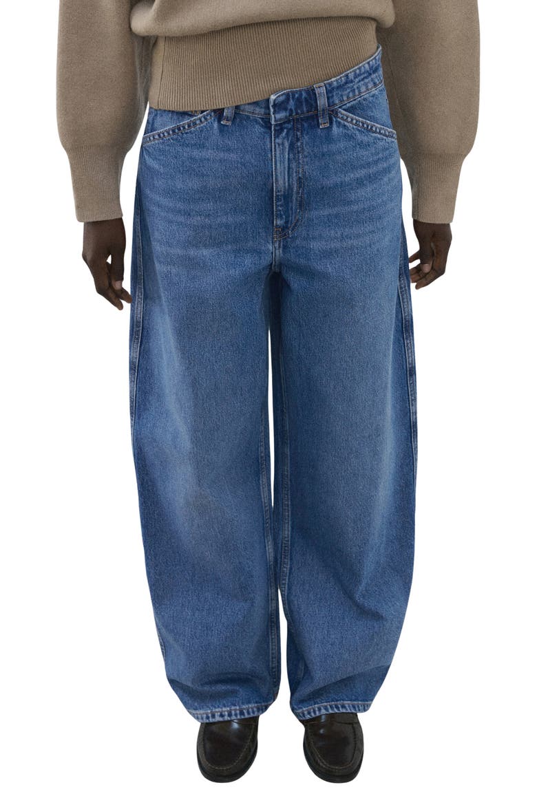Mid Rise Balloon Jeans, Main, color, MEDIUM BLUE