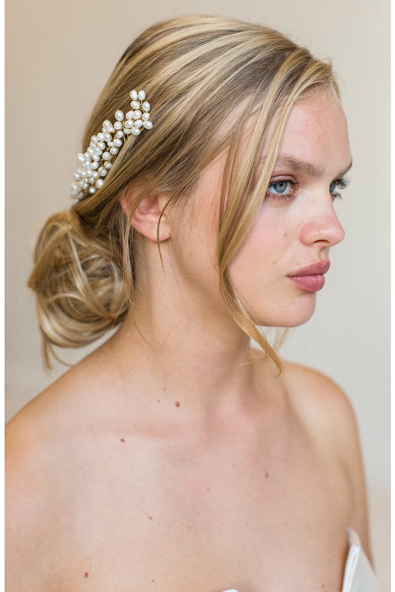 Taja Halo Hair Comb, Alternate, color, GOLD