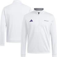 adidas Men's adidas White Washington Huskies Elevated Quarter-Zip Jacket