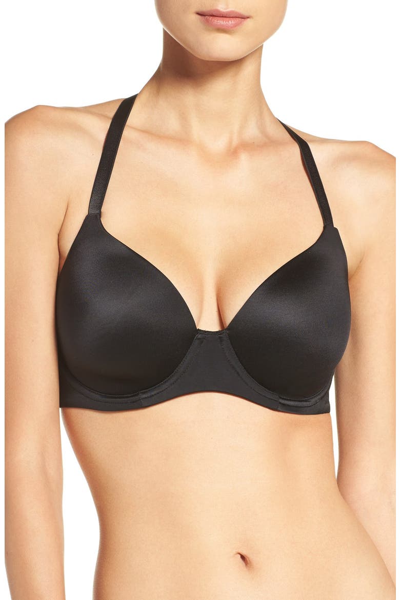 Convertible Underwire T-Shirt Bra, Alternate, color, BLACK