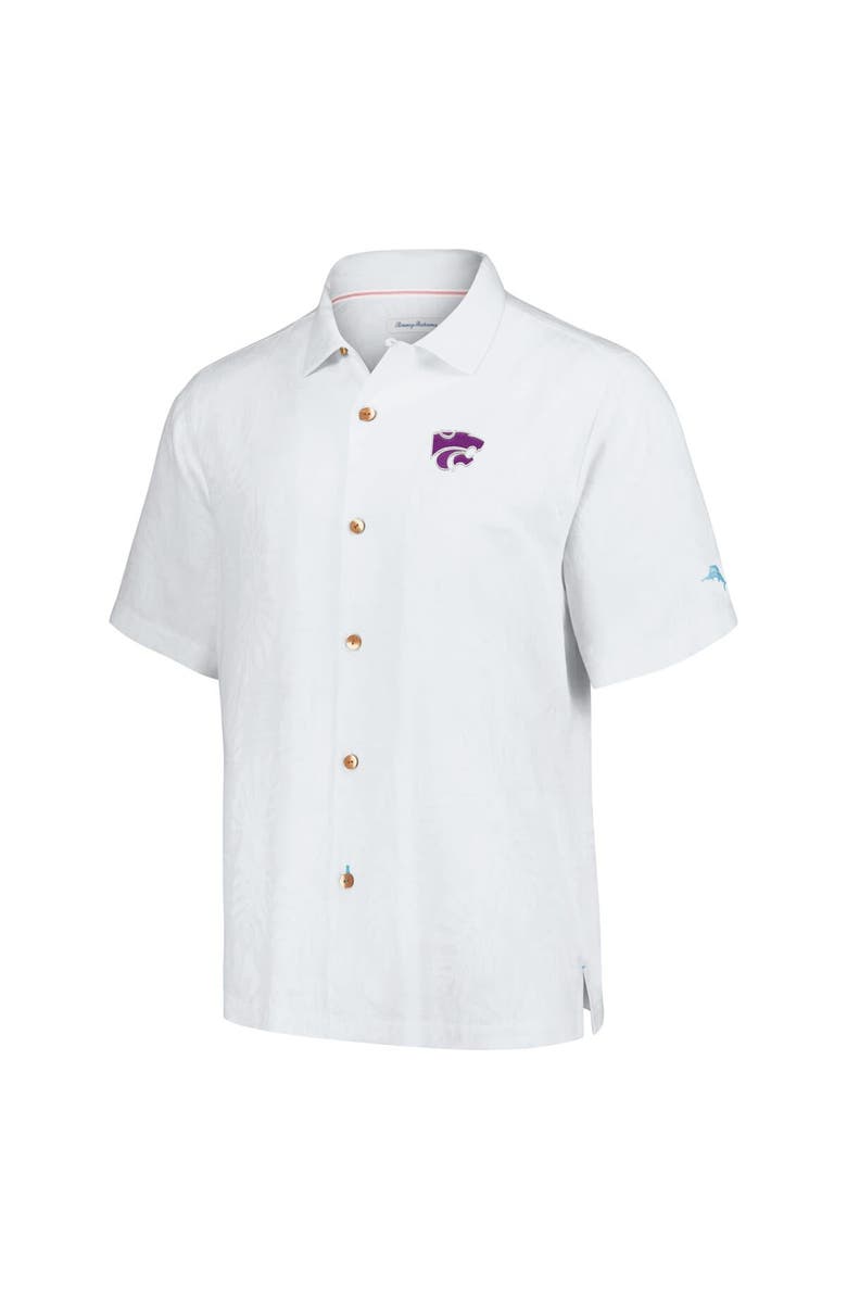 Tommy Bahama Men's Tommy Bahama White Kansas State Wildcats Castaway Game Camp Button-Up Shirt, Alternate, color, 