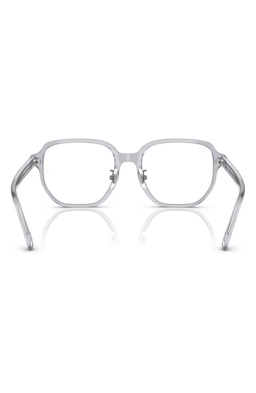 Ray Ban Ray-ban 54mm Irregular Optical Glasses In Transparent Grey