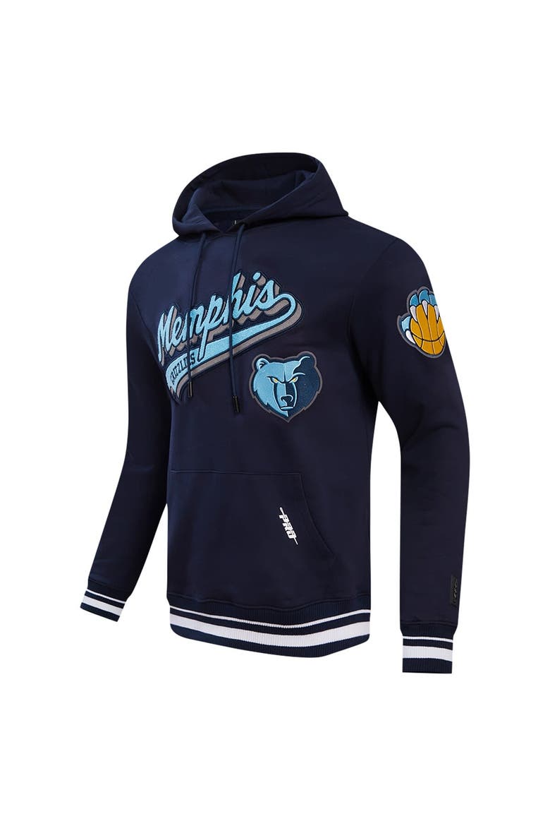 Men's Pro Standard Navy Memphis Grizzlies Script Tail Pullover Hoodie, Alternate, color, Navy
