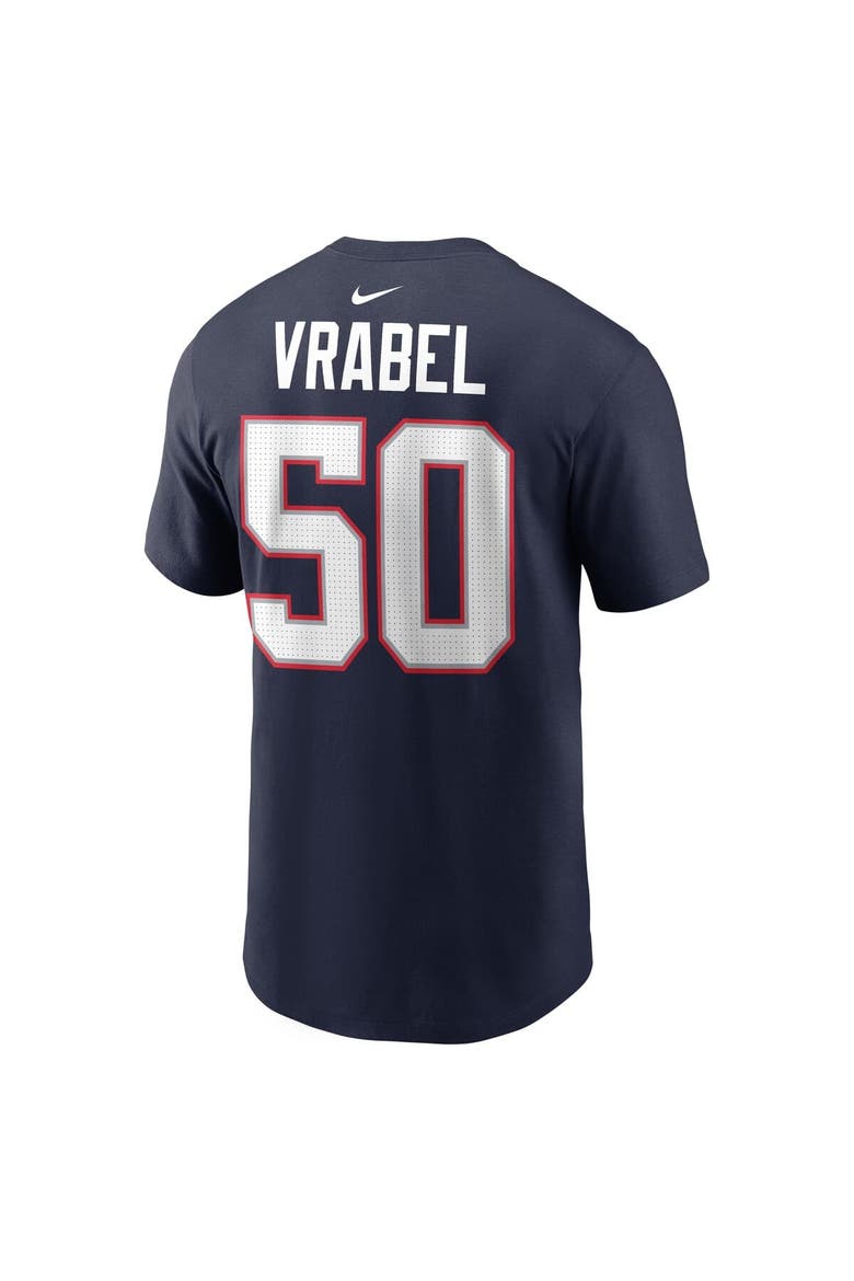 Men's Nike Mike Vrabel Navy New England Patriots Retired Player Name & Number T-Shirt, Alternate, color, Navy