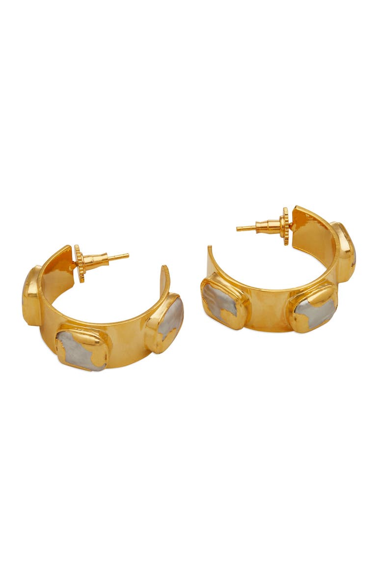Lune Hoops, Alternate, color, Gold Plated