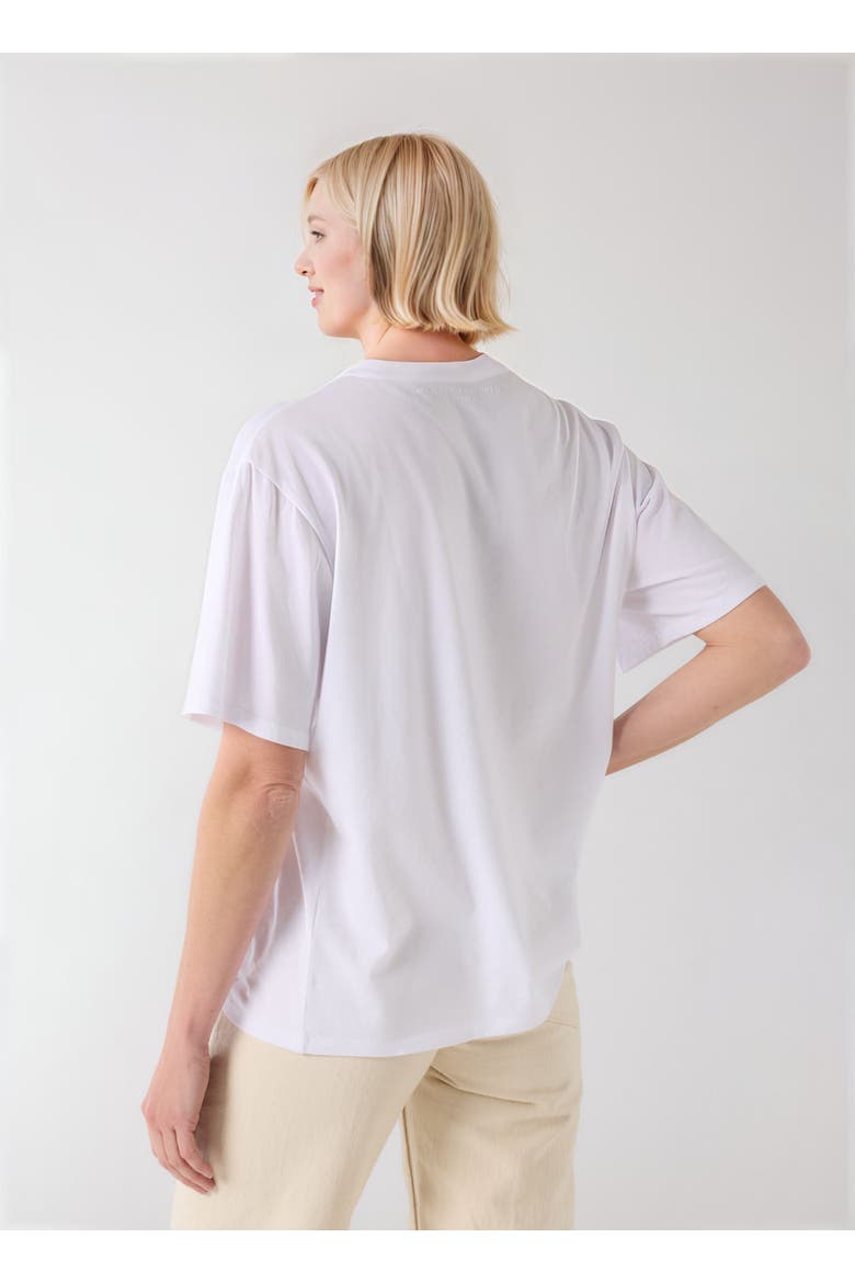 Organic Cotton Silk Touch Short Sleeve Crewneck, Alternate, color, BLANC