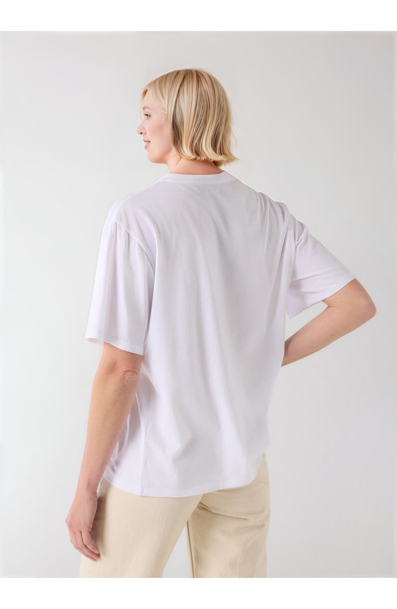 Majestic Filatures Organic Cotton Silk Touch Short Sleeve Crewneck, Alternate, color, Blanc