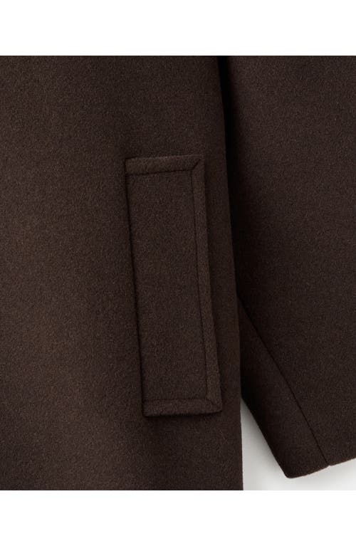Mango Selection Oversize Raglan Wool Blend Coat In Brown