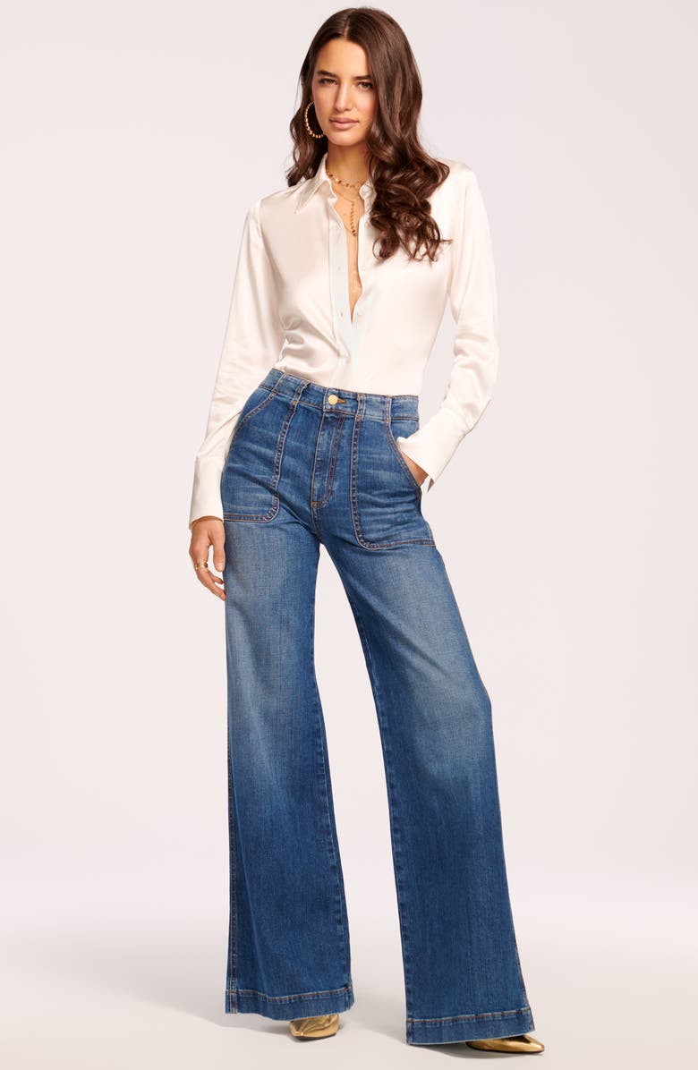 Ramy Brook Theodora High Waist Wide Leg Jeans, Alternate, color, 