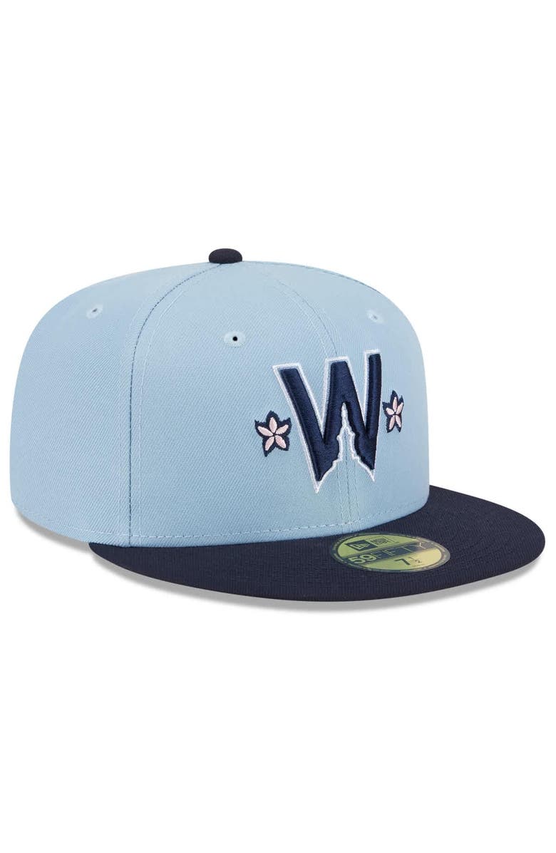 New Era Men's New Era Light Blue/Navy Washington Nationals 2025 City Connect 59FIFTY Fitted Hat, Alternate, color, Light Blue