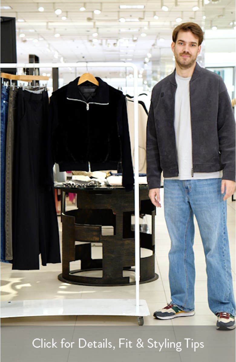 Mixed Media Faux Fur Bomber Jacket, sales video thumbnail