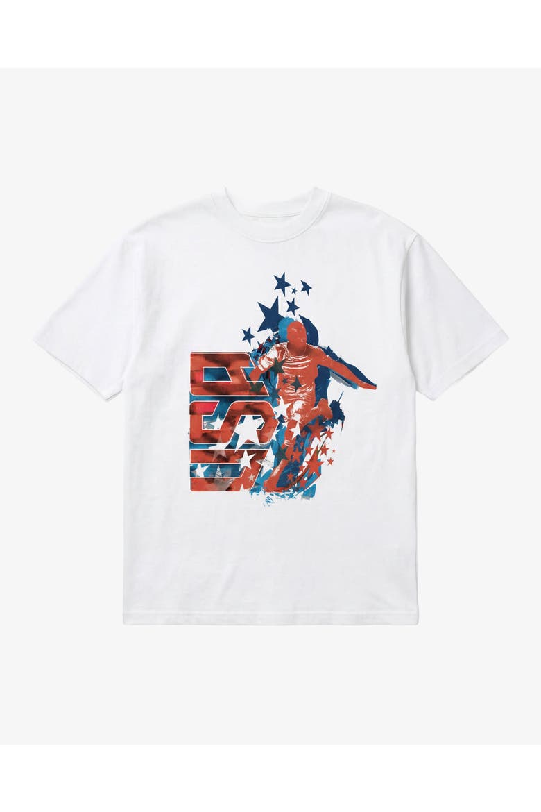 Goal Tee Mens Cotton Jersey Graphic T-Shirt, Main, color, White - USA
