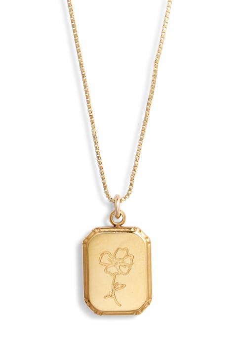 Audrey Birth Flower Pendant Necklace