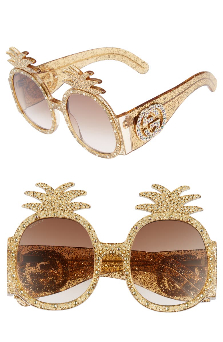 Gucci 53mm Pineapple Sunglasses, Main, color, 