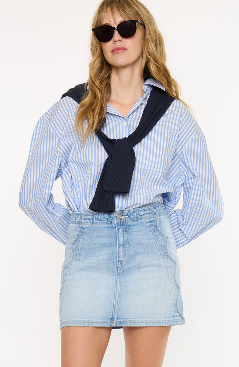 KanCan Giaa Mid Rise Skirt, Main, color, Medium Wash