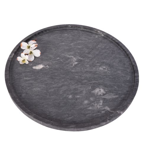 Artifacts Trading Company Decorative Round Marble Tray