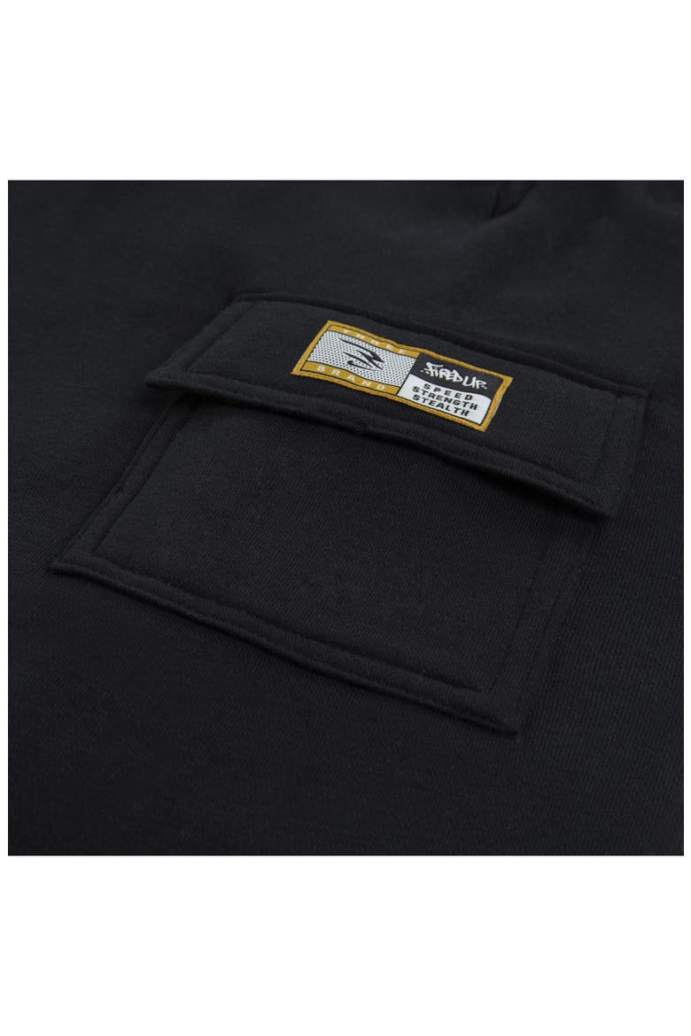 Kids' Fleece Cargo Pants, Alternate, color, BLACK
