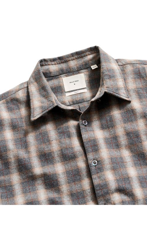Billy Reid Mélange Plaid Button-up Shirt In Gray