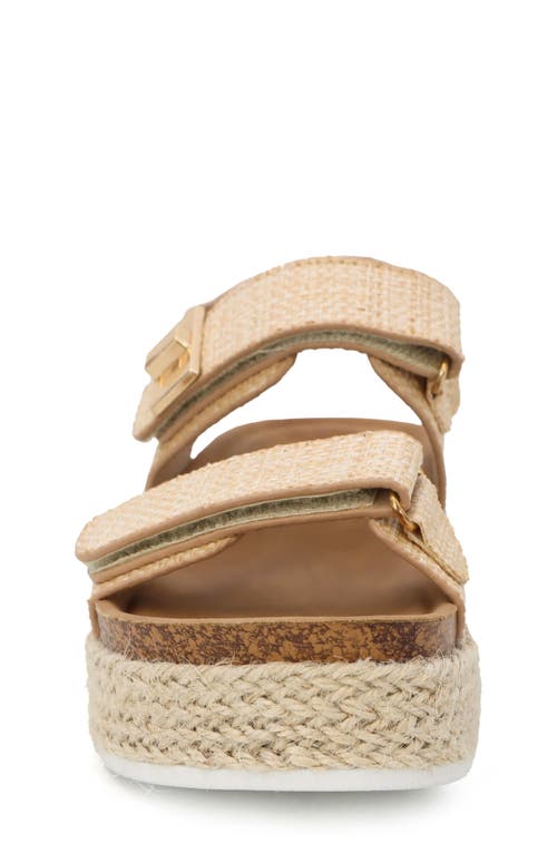 Yoki Kids' Espadrille Platform Wedge Sandal In Beige