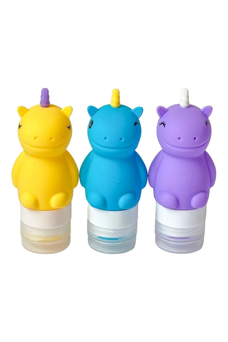 Unicorn Silicone Condiment Squeeze Bottles, Main, color, Multi