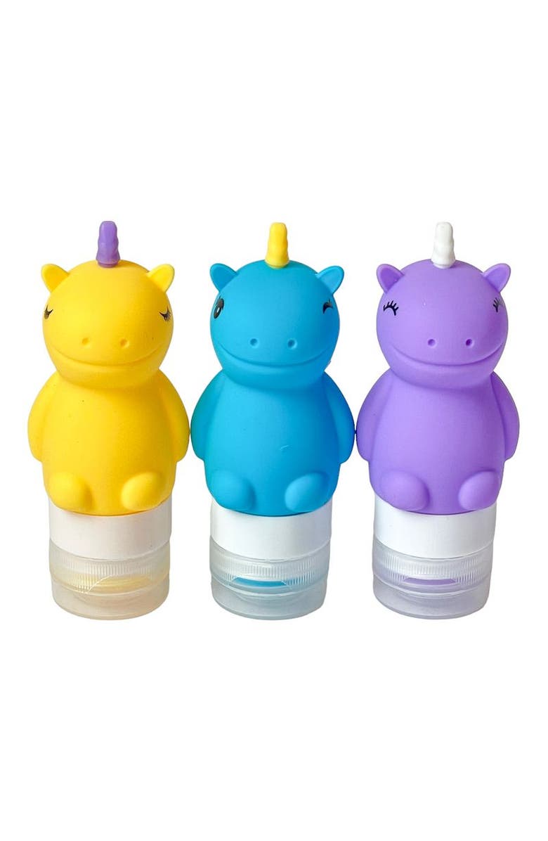 Yumbox Unicorn Silicone Condiment Squeeze Bottles, Main, color, Multi