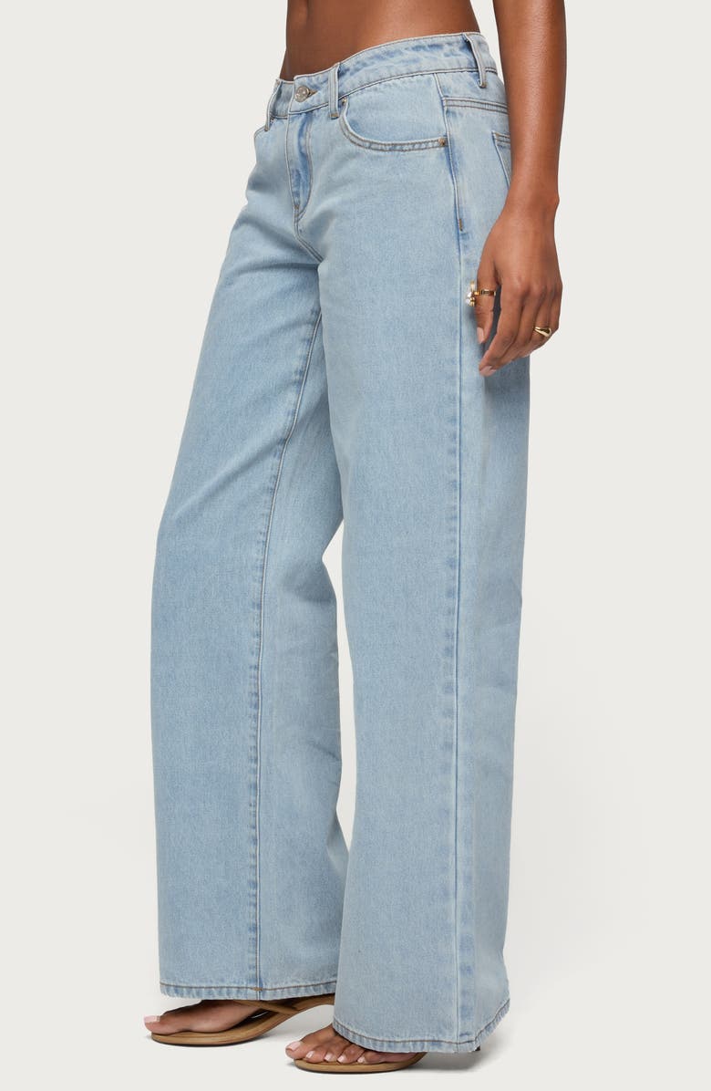 EDIKTED Raelynn Low Rise Baggy Jeans, Alternate, color, Light-Blue
