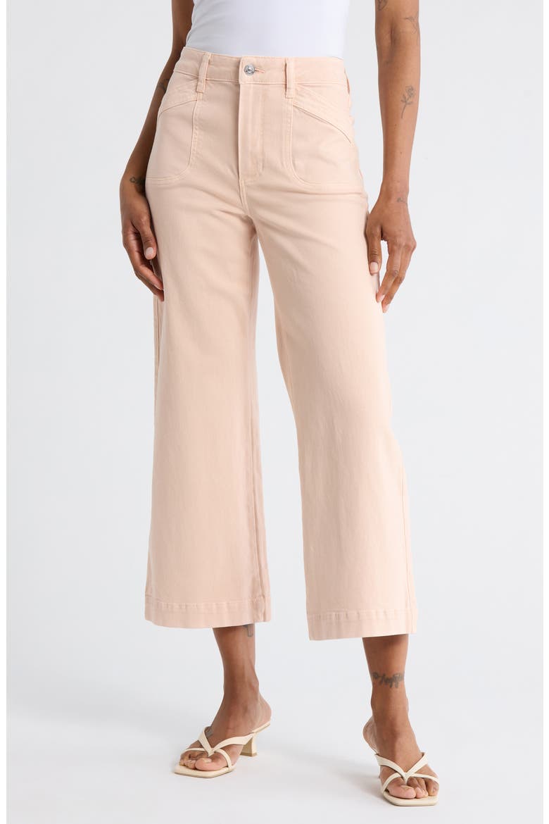 Anessa High Waist Curved Inseam Wide Leg Jeans, Main, color, VINTAGE PINK PETAL