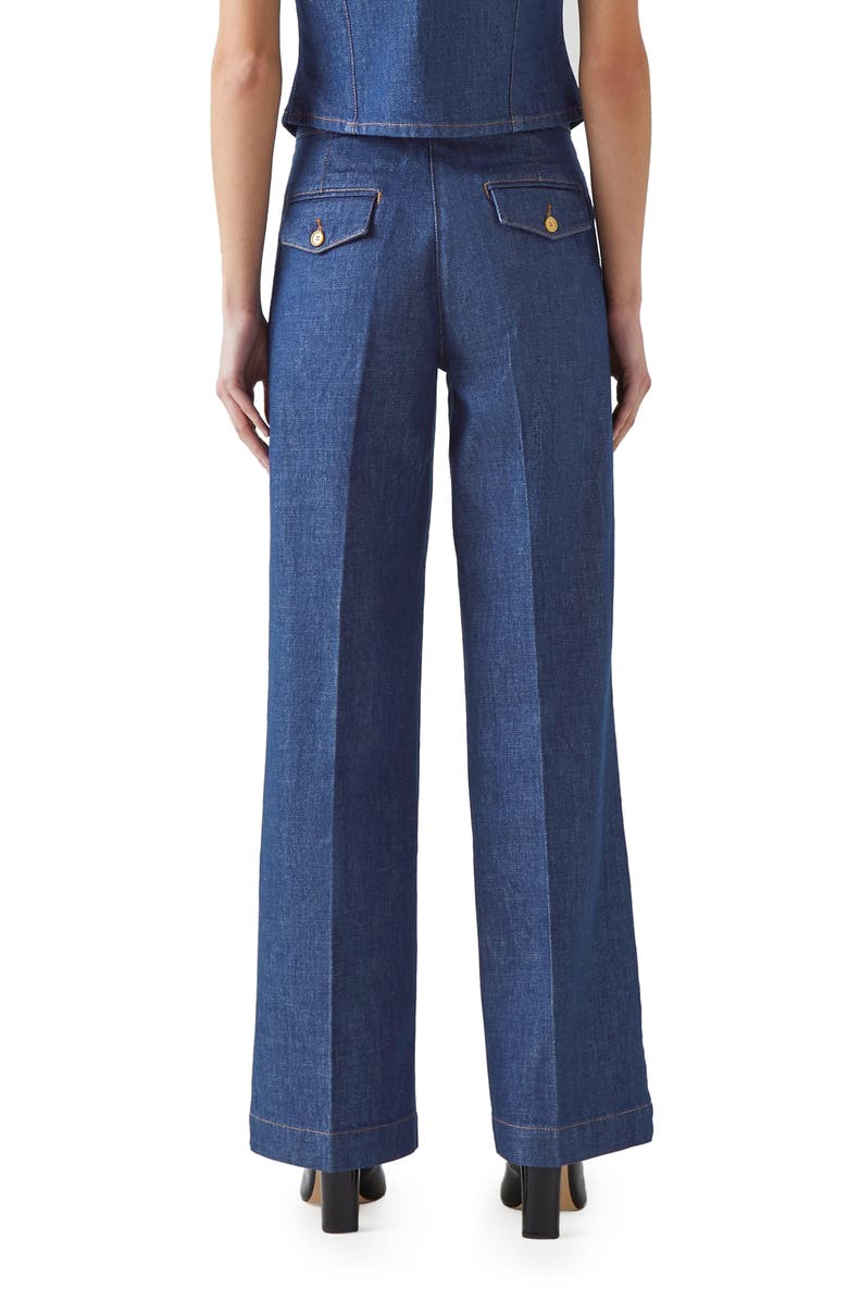 LK Bennett Ami Denim Pants, Alternate, color, 