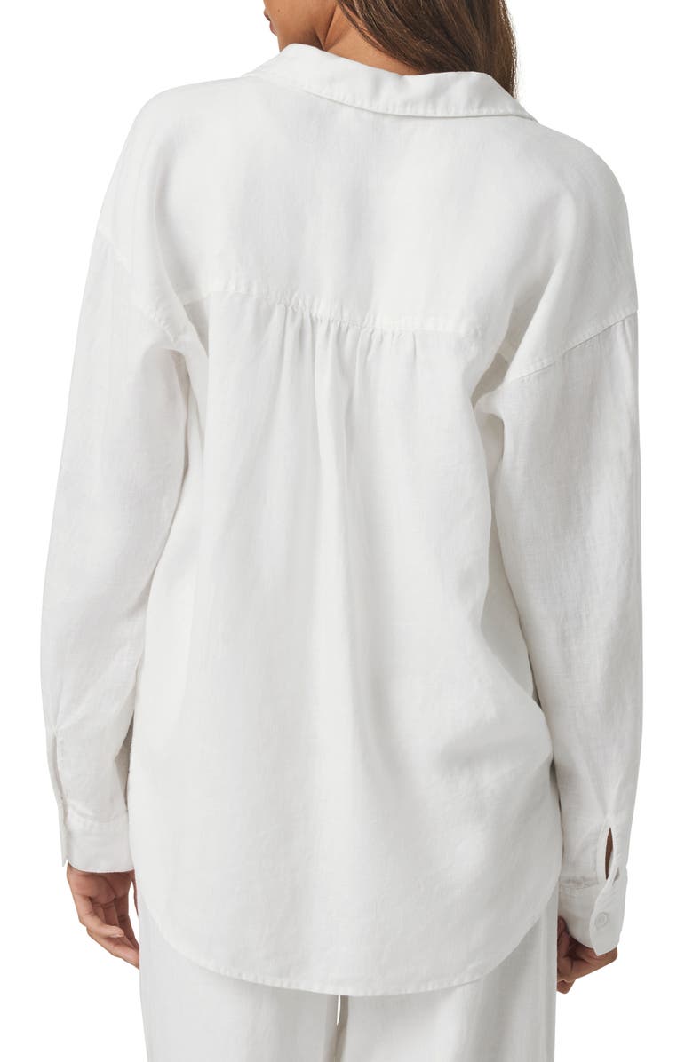 Splendid Stella Oversize Linen Blend Button-Up Shirt, Alternate, color, 