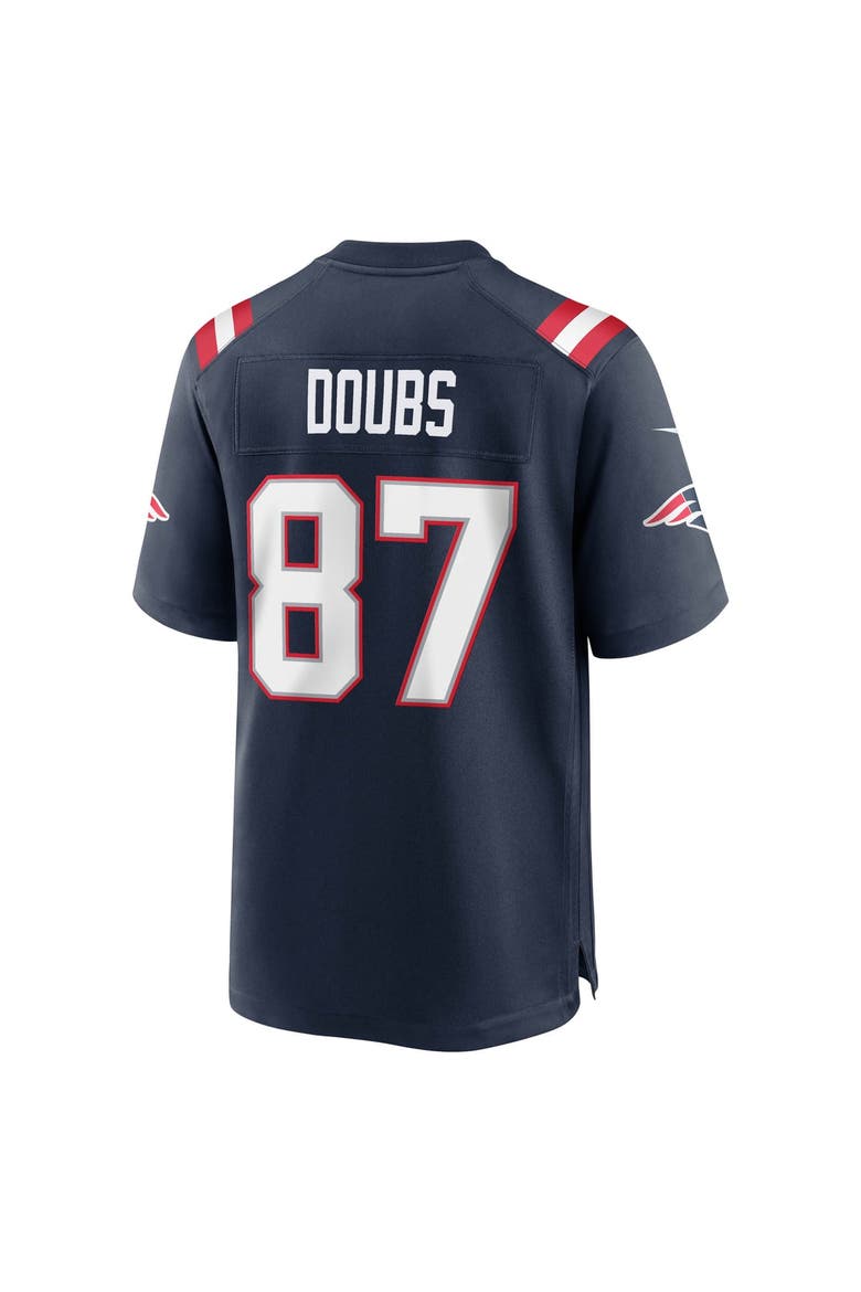 Men's Nike Romeo Doubs Navy New England Patriots Game Jersey, Alternate, color, Navy