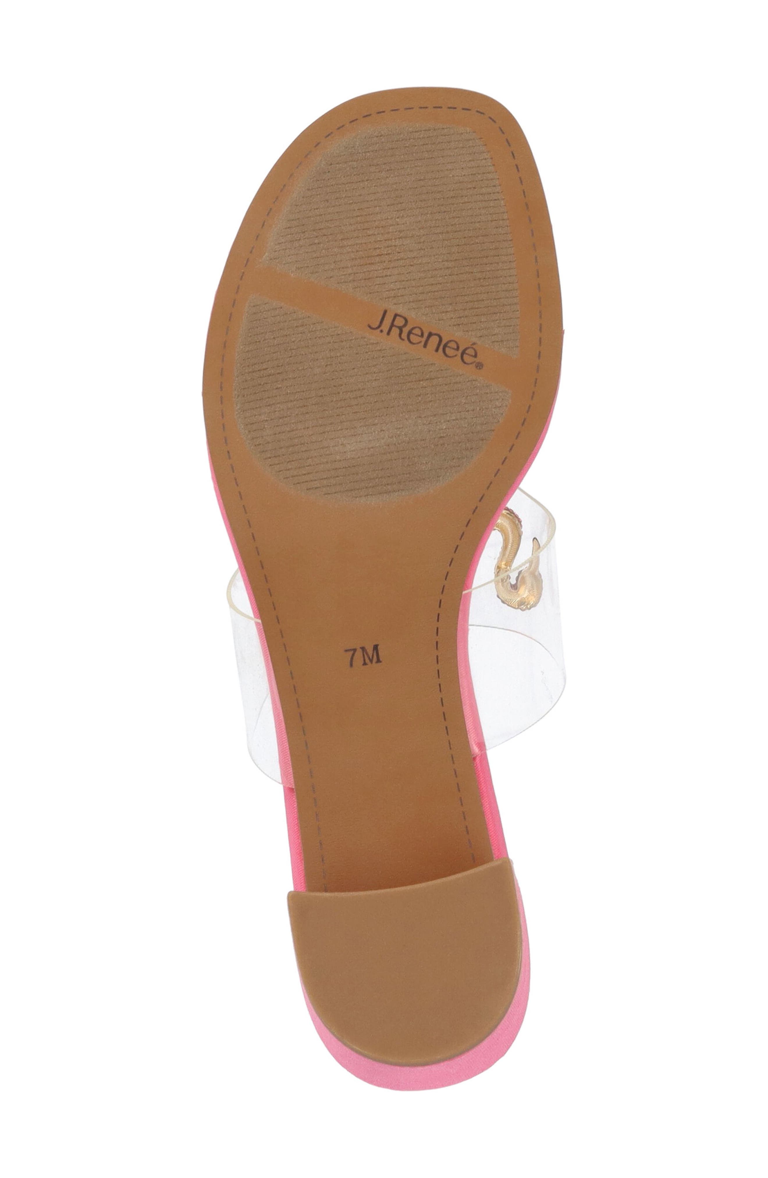 J. Reneé Flami Slide Sandal, Alternate, color, Clear/ Pink