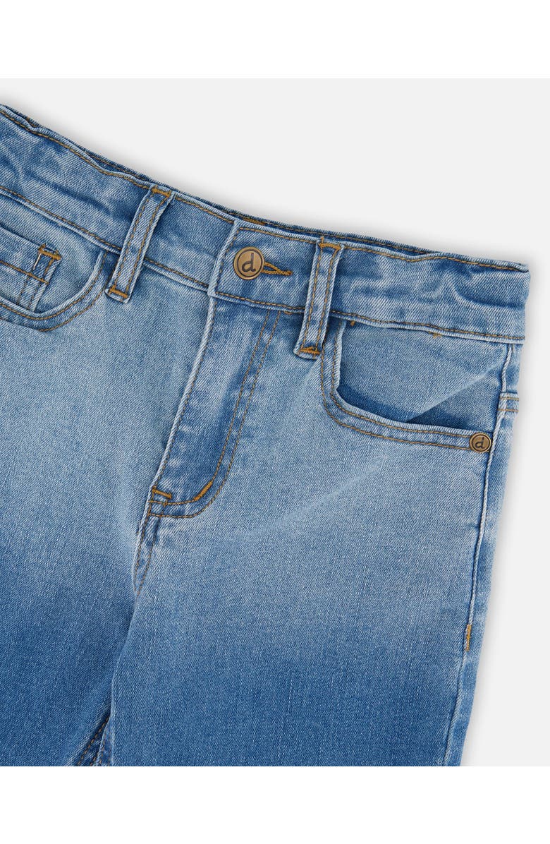 Deux par Deux Stretch Gradient Jean Bermuda, Alternate, color, Grey To Blue Gradient