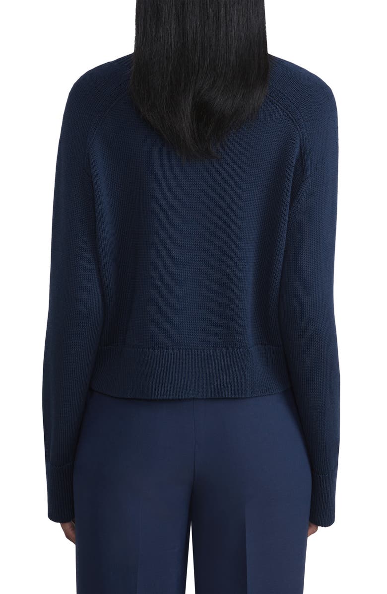 Lafayette 148 New York Crochet Button Detail Cotton & Silk Sweater, Alternate, color, 