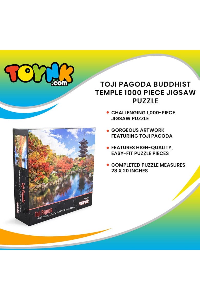 Toji Pagoda Buddhist Temple 1000 Piece Jigsaw Puzzle, Alternate, color, Multi-Color