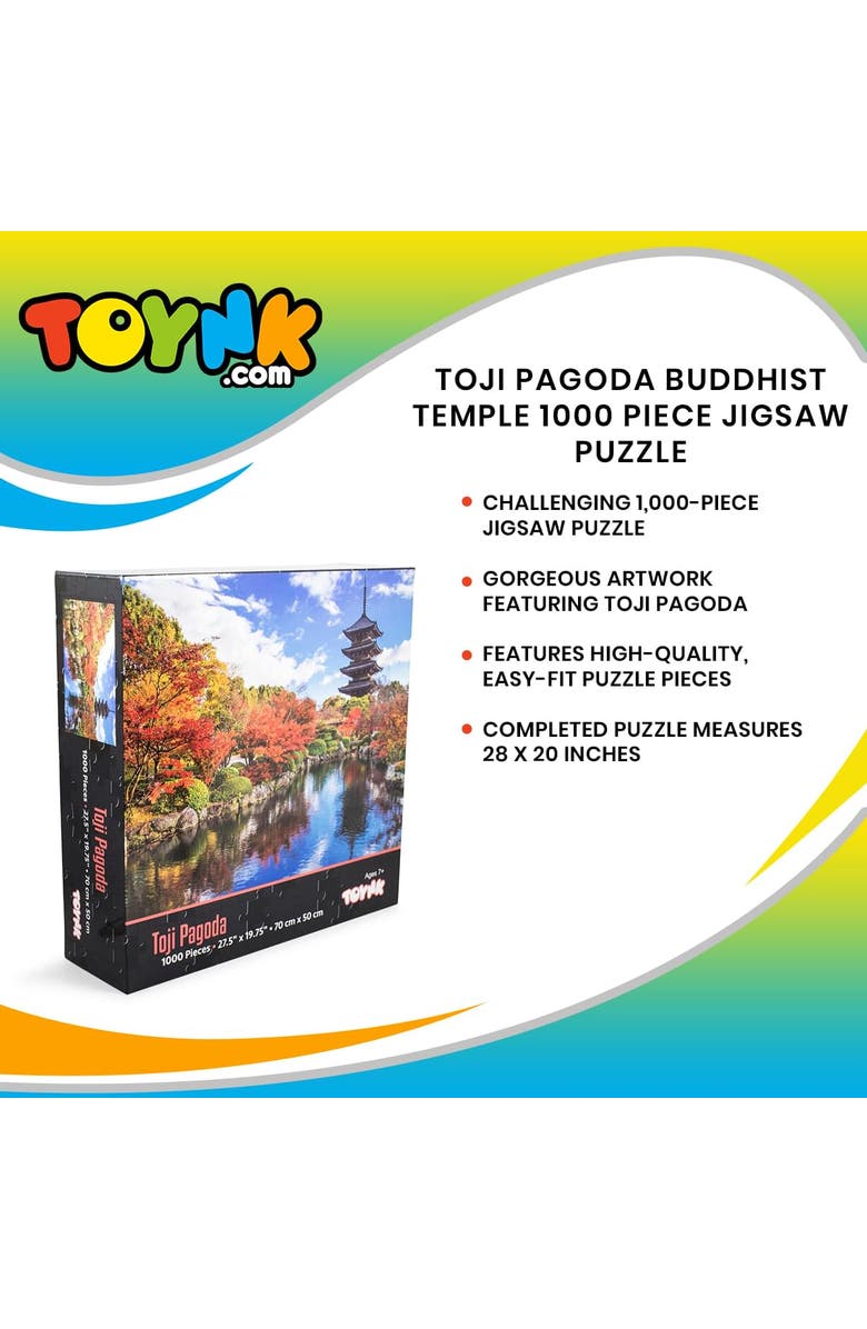 Toynk Toji Pagoda Buddhist Temple 1000 Piece Jigsaw Puzzle, Alternate, color, Multi-Color