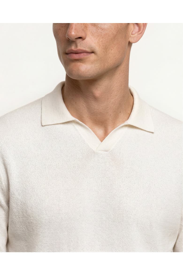 Bresson Cashmere Classic Fit Long Sleeve Polo Shirt, Alternate, color, WHITE SAND